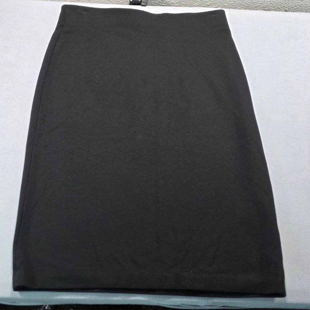 Philosophy Republic Clothing Black Pencil Skirt Gold Back Zip Size 6 Knee Length